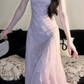 Design pure desire pink vest dress 2025 new seaside vacation gentle temperament slim long skirt R0476