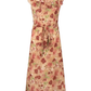 2025 Summer New French Romantic Floral Sweet Waist Flying Sleeveless Dress R0937