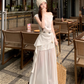 Fairy temperament high-end irregular off-shoulder sleeveless top skirt suit two-piece suit R1756