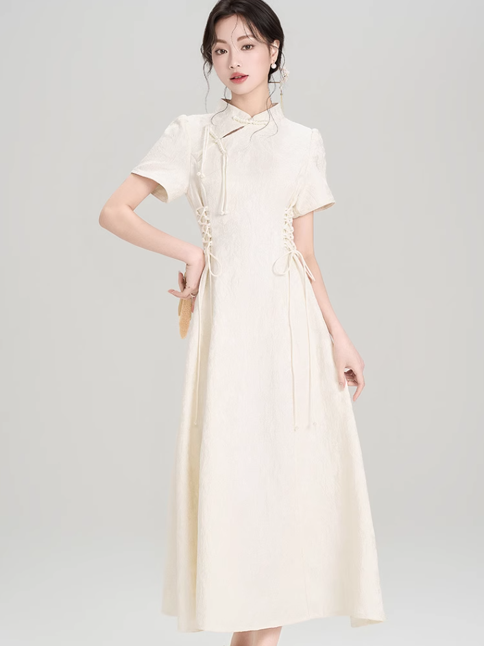 New Chinese style retro waist dress improved cheongsam engagement dress R2366