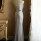 Grey halter-neck rhinestone fitted long ball gown R6689
