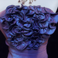 Dreamy and charming purple tube top three-dimensional flower waist slim fit flower bud skirt short skirt homecoming dress R4957