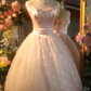 Light pink strapless fitted waist ball gown/bridal dress R7261