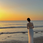 White sequined halter-neck fitted elegant long sexy ball gown R8052