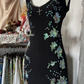 Black tank top with sequined design, perfect for a prom dress R6369