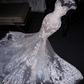 White sleeveless, fitted waist, bodycon, long, sexy ball gown/bridal dress R8706