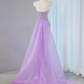 Light purple strapless fitted long ball gown, bridal dress R9035