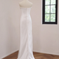 White strapless fitted long ball gown/bridal dress R8520