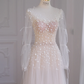 Pink gradient waist slim fantasy long dress ball gown bridal gown R5851