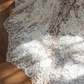Off-white halter-neck fitted long lace ball gown, bridal dress R8480