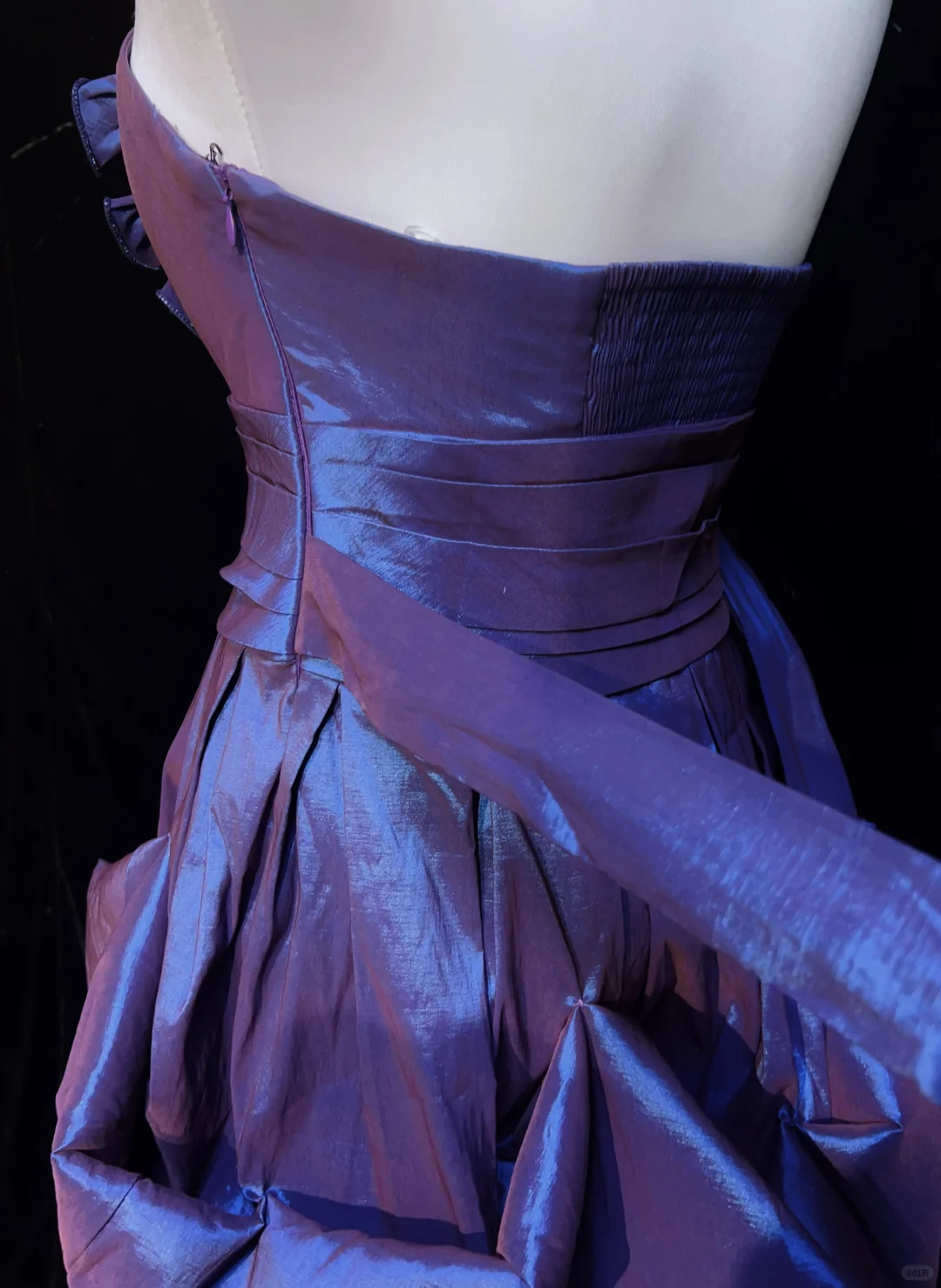 Dreamy and charming purple tube top three-dimensional flower waist slim fit flower bud skirt short skirt homecoming dress R4957