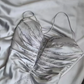 Grey halter-neck rhinestone fitted long ball gown R6689