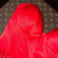 Red halter-neck, fitted waist, elegant long ball gown R7008