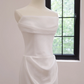 White strapless fitted long ball gown/bridal dress R8520