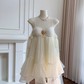 White suspender pleated design cute mini skirt homecoming dress R4998