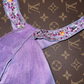 Purple halter-neck, fitted waist, sexy and charming long ball gown R6968