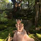 Elegant Pink Satin Ruffle Trim Long Evening Dress with Corset Back Design R9127