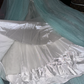 Light blue high-waisted fitted long ball gown R7048