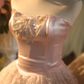 Light pink strapless fitted waist ball gown/bridal dress R7261
