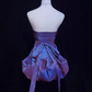 Dreamy and charming purple tube top three-dimensional flower waist slim fit flower bud skirt short skirt homecoming dress R4957