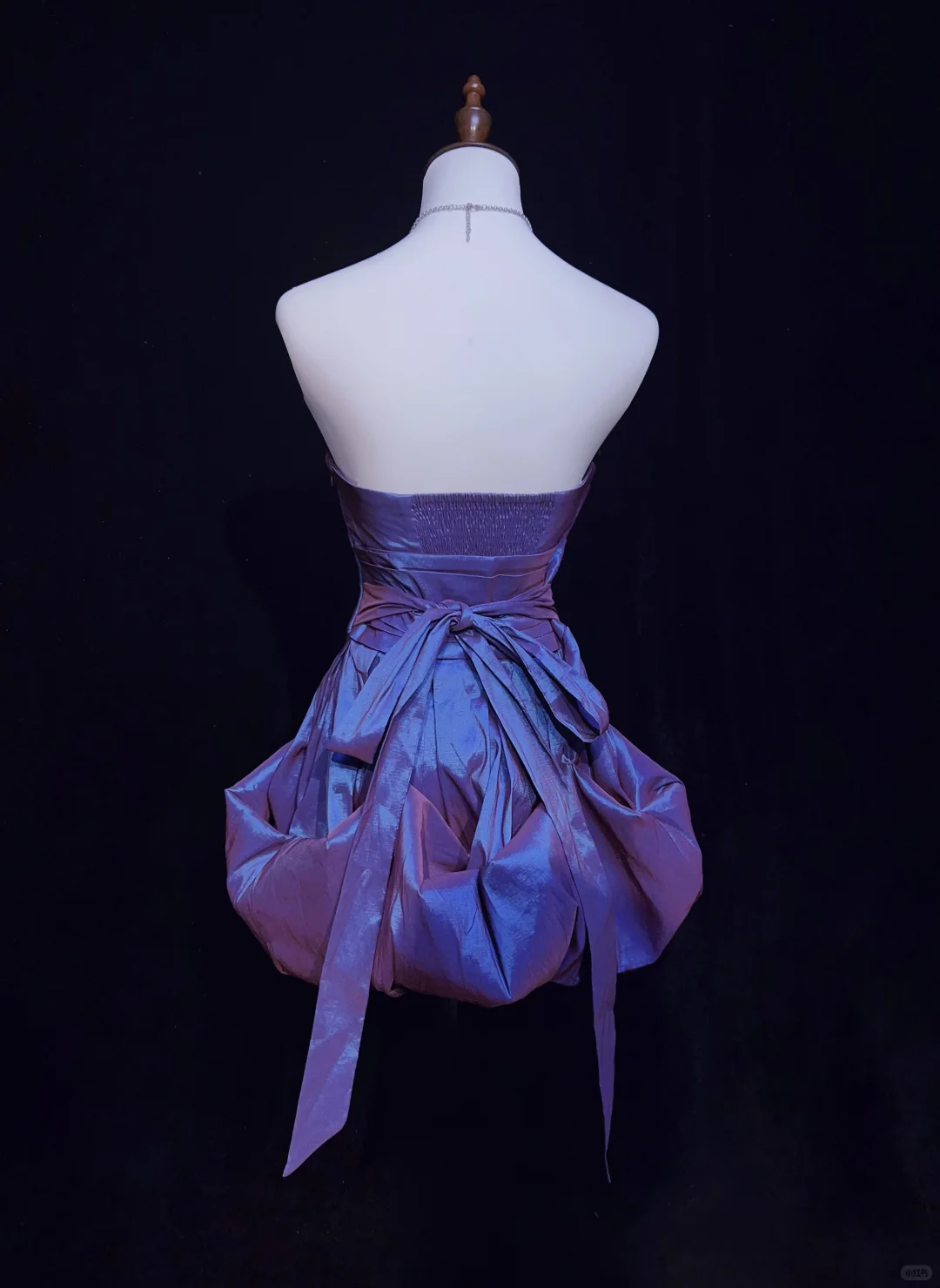 Dreamy and charming purple tube top three-dimensional flower waist slim fit flower bud skirt short skirt homecoming dress R4957