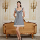 Preppy Style Ruffle Strap A-Line Mini Dress with Lace Trim R9153