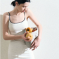 Contrast Edge Lace Cami Dress Women Summer Square Neck High Waist A Line Short Dress R9367