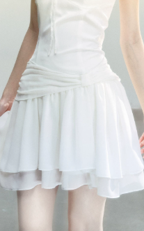 White Off The Shoulder Mini Dress Women With Lace Trim And Ruched Waist R9429