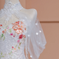 White halter-neck, fitted waist, bodycon, fishtail skirt, long ball gown, bridal gown R8424