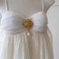 White suspender pleated design cute mini skirt homecoming dress R4998