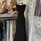 Black tank top with sequined design, perfect for a prom dress R6369