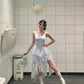 Soft Girl Lace Cami Fairy Dress in Light Blue R9157