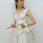 Cream White Tiered Ruffle Mini Dress Women With Sweetheart Neckline R9480