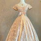 Light pink lace fitted elegant ball gown/bridal dress R7241