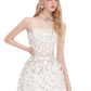 White suspender waist slim A-line princess skirt homecoming dress R4387
