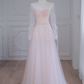 Pink gradient waist slim fantasy long dress ball gown bridal gown R5851