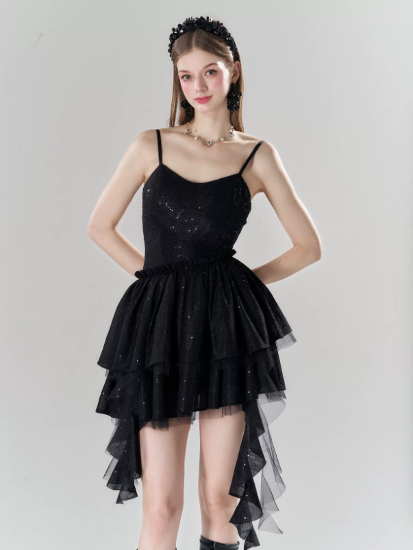 Sweet Style Summer Dress with Lace Design and Comfortable Elastic Waist R9211
