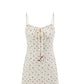 Soft Cherry Print Cami Dress with Ruffled Hem R9170