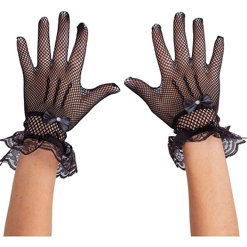Fishnet Party Gloves Wedding Bridal Costume Accessories Gloves Sexy Performance Gloves     S6215