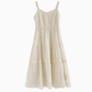 New summer French style high-grade apricot suspender dress super fairy skirt R1903