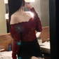 Sexy Royal Sister Style V-neck Lace Top 2025 Large Size Pure Desire Hip Skirt Suit R1240