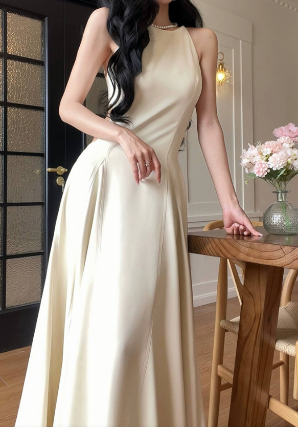 simple evening dress women's party dress    S6049