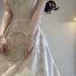 French puff sleeve dress summer dress for women new vintage dress     S5755