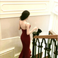 mermaid long evening dress sexy prom party dress     S5943
