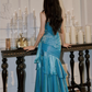 Mermaid Princess Blue Dress mermaid evening dress long party dress      S5975