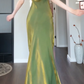 Green long prom dress birthday party dress    S5935