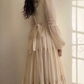 Vintage dress French retro style dress lace fairy evening dress    S5947