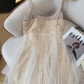 Sweet and spicy suspender dress for women new style waist slim mesh lace waist short skirt R3988