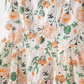 French retro floral big flower slimming waist cinching strapless dress new R2877