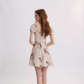 Rose Garden French Floral Short Dress R2709